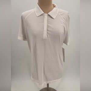 Lululemon Swiftly Tech Short Sleeve Polo Shirt Size 12 White
